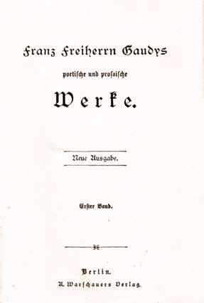 2.2 Gaudy Titelseite um 1900