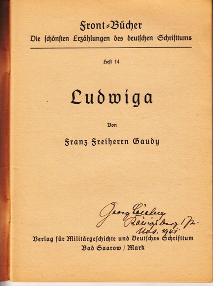 4 Ludwiga Frontbücher Titel
